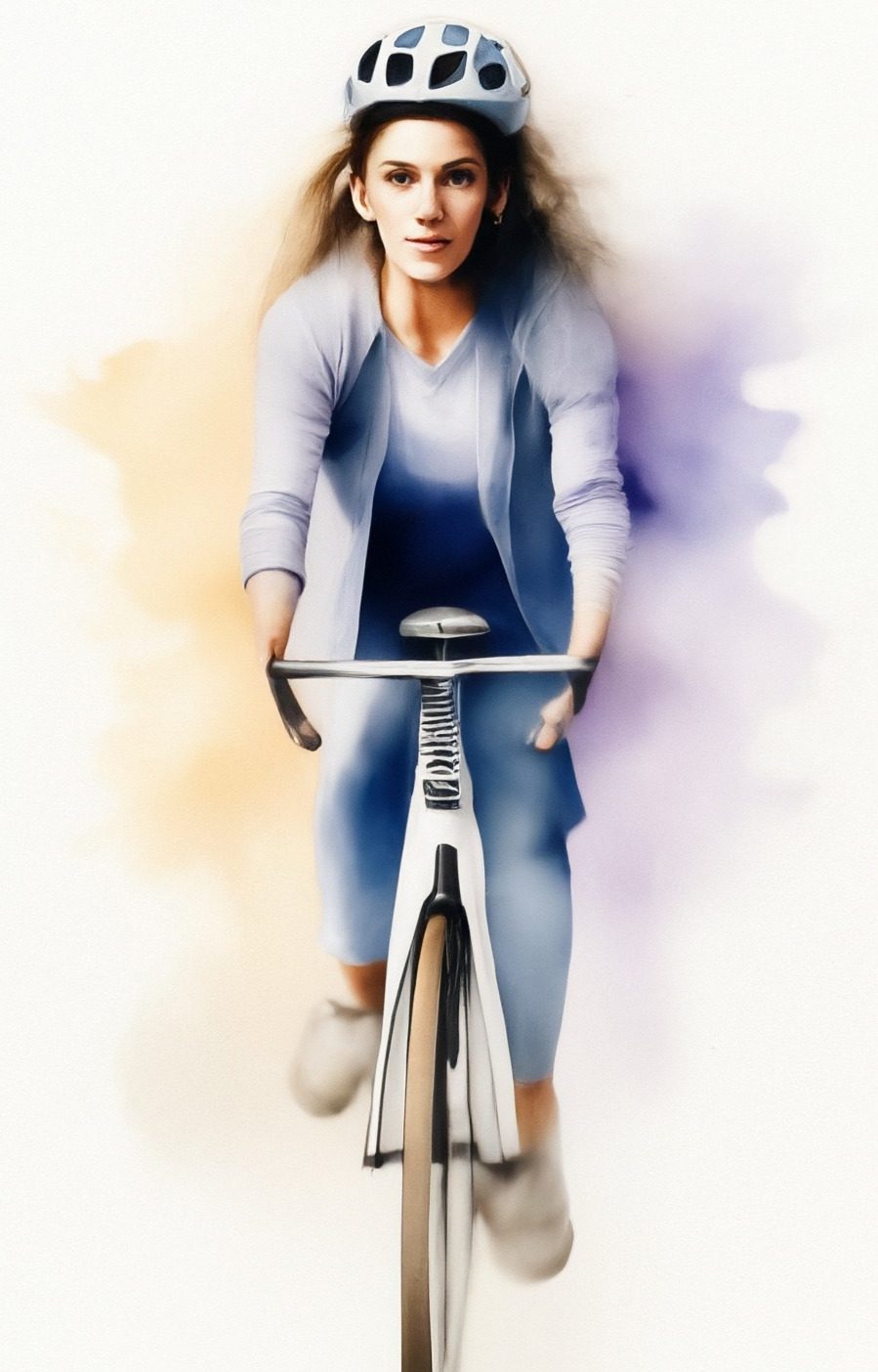 Illustration comparing a wide upright rider profile with a narrow tucked rider profile